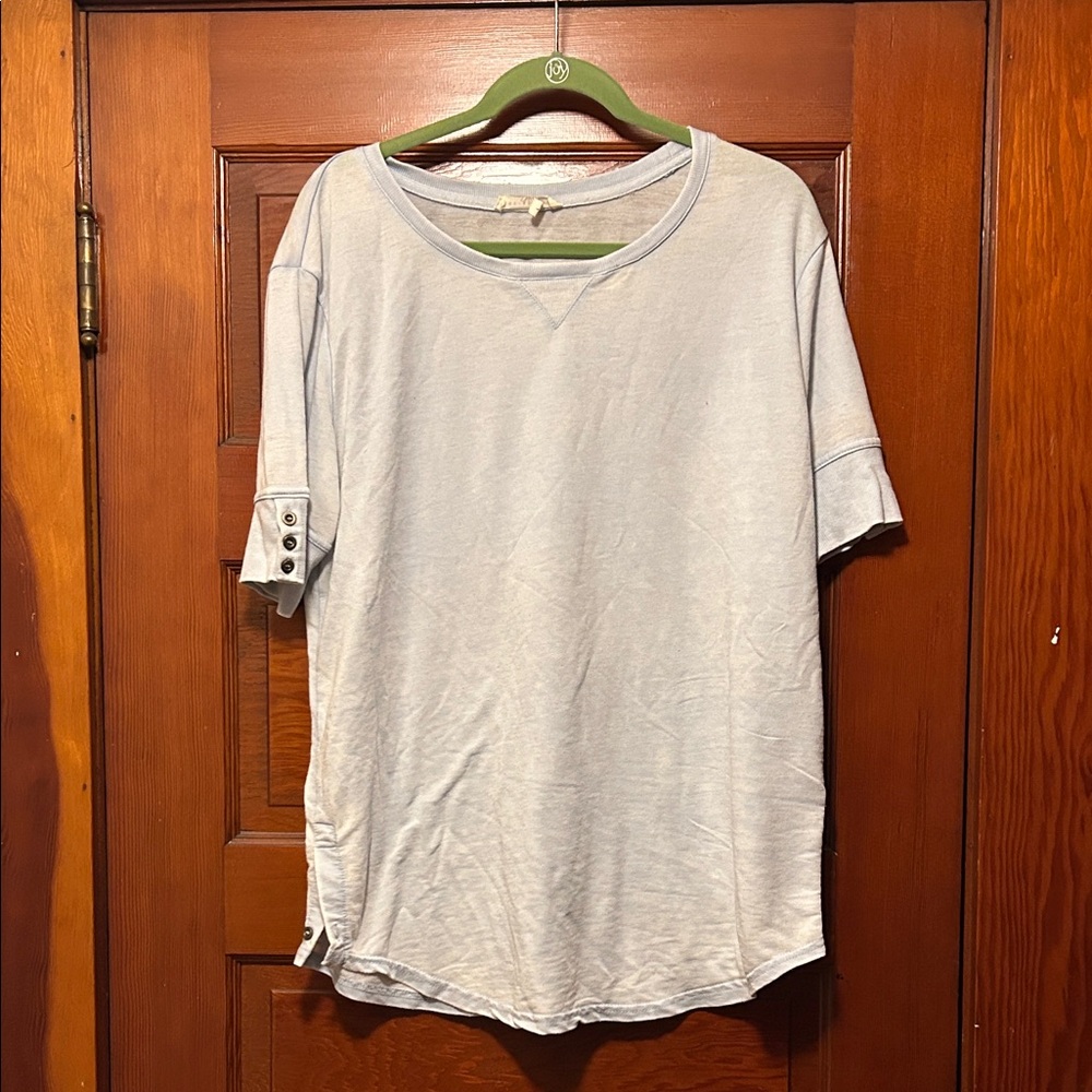 Jane and Delancey Light Blue Short Sleeve Tee